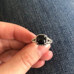 Vibrant Spirit Pandora Ring Black Crystal Size 4.5